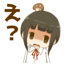 Matsutake and girl 2 sticker #13566626