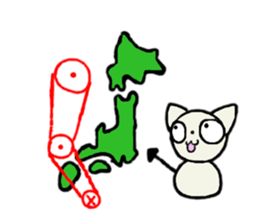 manmaru coco cat 3 (winter) sticker #13566658