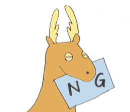 Strange animal Pere David's Deer sticker #13568136