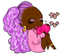 Black girls Home version sticker #13568476