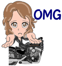 I LOVE American Motorcycle!! for GIRL sticker #13568904
