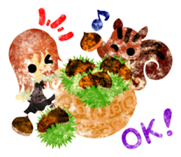 Pretty little people -An autumn time- sticker #13569198