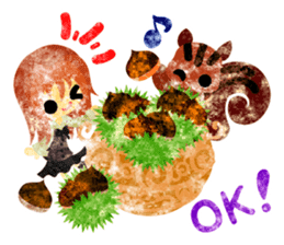 Pretty little people -An autumn time- sticker #13569198