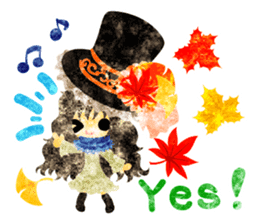 Pretty little people -An autumn time- sticker #13569200