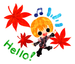 Pretty little people -An autumn time- sticker #13569204