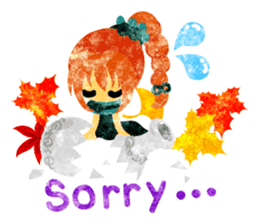 Pretty little people -An autumn time- sticker #13569206