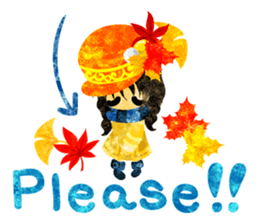 Pretty little people -An autumn time- sticker #13569208