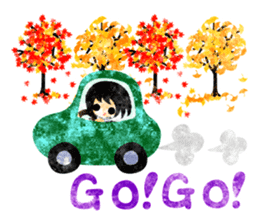 Pretty little people -An autumn time- sticker #13569211