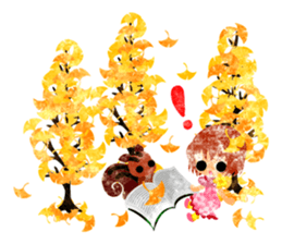 Pretty little people -An autumn time- sticker #13569215