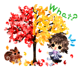 Pretty little people -An autumn time- sticker #13569218