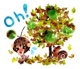 Pretty little people -An autumn time- sticker #13569219