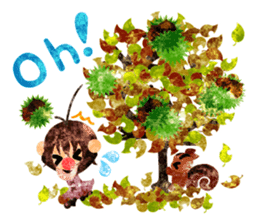 Pretty little people -An autumn time- sticker #13569219