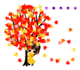 Pretty little people -An autumn time- sticker #13569228