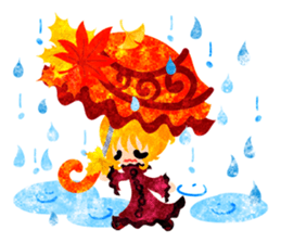 Pretty little people -An autumn time- sticker #13569231