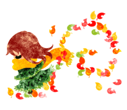 Pretty little people -An autumn time- sticker #13569233