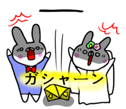 Rabbit character is blurred sticker #13569263