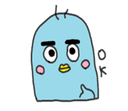 The penguin with big eyes sticker #13570428