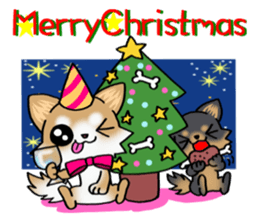 Cute puppy's New year! sticker #13570583