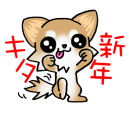 Cute puppy's New year! sticker #13570587