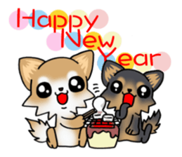 Cute puppy's New year! sticker #13570591