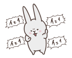 Gray rabbit go crazy sticker #13571018