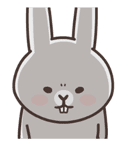 Gray rabbit go crazy sticker #13571020