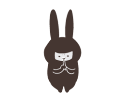 Gray rabbit go crazy sticker #13571024