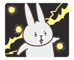 Gray rabbit go crazy sticker #13571025
