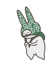 Gray rabbit go crazy sticker #13571031