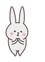 Gray rabbit go crazy sticker #13571032
