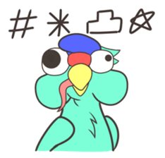 Grilled odd birds sticker #13571381