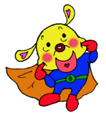 super hero Bun-chan sticker #13571633