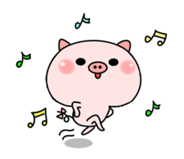 pink baby baby pig sticker #13573734