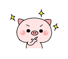 pink baby baby pig sticker #13573737
