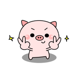 pink baby baby pig sticker #13573739