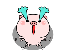 pink baby baby pig sticker #13573743