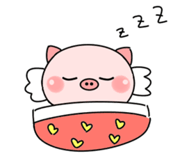 pink baby baby pig sticker #13573749