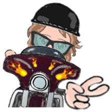 I LOVE American Motorcycle!! for Girl 2 sticker #13574214