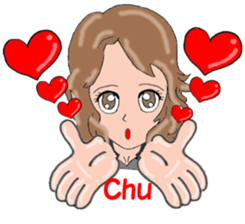 I LOVE American Motorcycle!! for Girl 2 sticker #13574217