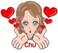 I LOVE American Motorcycle!! for Girl 2 sticker #13574217