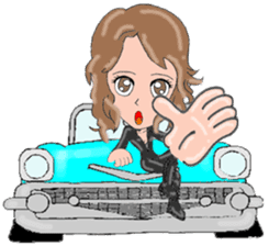 I LOVE American Motorcycle!! for Girl 2 sticker #13574220