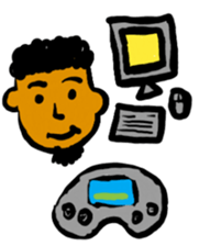 the daily life of Beard Boy sticker #13575879