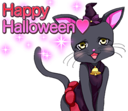 Lovely Halloween ~Cute cat Animals~.. sticker #13576294