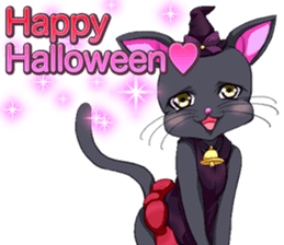 Lovely Halloween ~Cute cat Animals~.. sticker #13576294