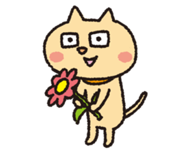 Daily life of the cat in clay pipe sticker #13576567