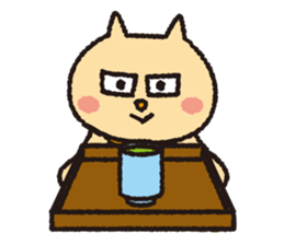 Daily life of the cat in clay pipe sticker #13576594