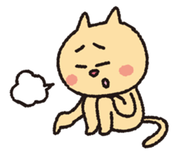 Daily life of the cat in clay pipe sticker #13576596