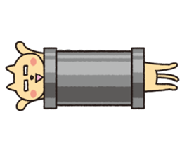 Daily life of the cat in clay pipe sticker #13576602