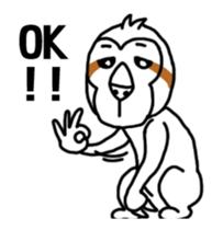 White Lazy Sloth sticker #13576634