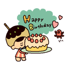 The girl who wants to become takoyaki sticker #13576789